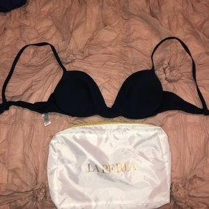 Navy la perla bikini top
